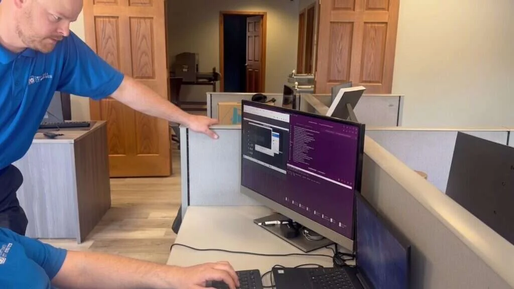 Buffalo IT Services technician troubleshooting a client workstation from a Linux terminal
